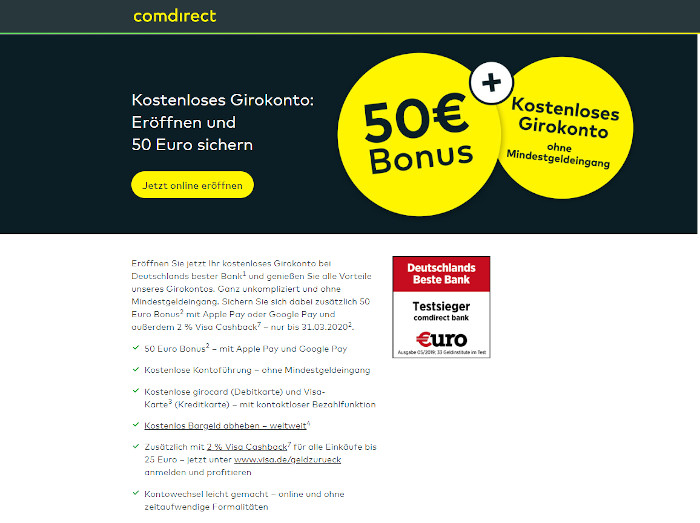 Comdirect PrГ¤mie Comdirect PrГ¤mie